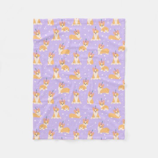 Corgi Pups Fleece Blanket (Voorkant)