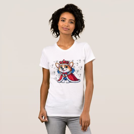 Corgi Queen T-shirt (Voorkant volledig)
