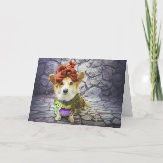 Corgi Queen Verjaardag Kaart (Voorkant)