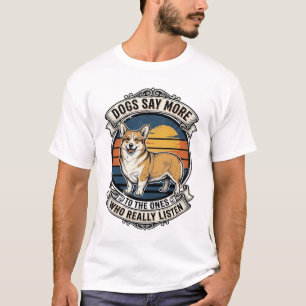 Corgi Quote T-shirt Vintage Gravure Hond Liefhebbe