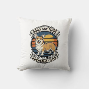 Corgi Quote T-shirt Vintage Gravure Hond Liefhebbe Kussen