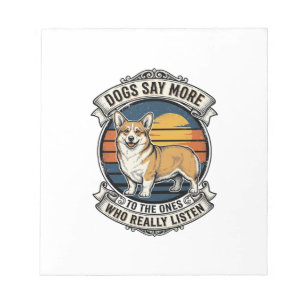 Corgi Quote T-shirt Vintage Gravure Hond Liefhebbe Notitieblok