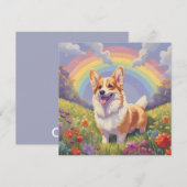 Corgi Rainbow Bridge Aangepaste naam Dog Memorial (Voorkant / Achterkant)