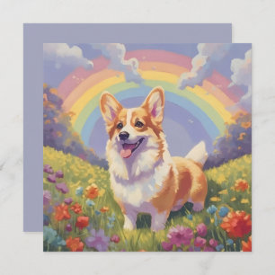 Corgi Rainbow Bridge Aangepaste naam Dog Memorial