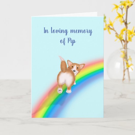 Corgi Rainbow Bridge-sympathiekaart Kaart (Gele Bloem)