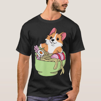 Corgi Ramen Cute Japans Dog, Funny Cute Corgi T-shirt