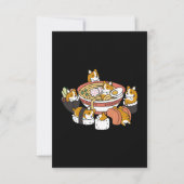 Corgi Ramen Sushi Bedankkaart (Voorkant)
