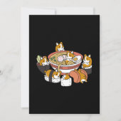 Corgi Ramen Sushi Bedankkaart (Voorkant)