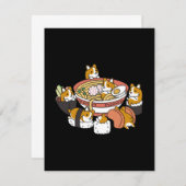 Corgi Ramen Sushi Notitiekaartje (Voorkant / Achterkant)