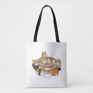 Corgi Ramen Sushi Tote Bag
