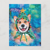 Corgi Ras Hond Kerstmis Feestdagenkaart (Voorkant)