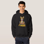 Corgi Reading Hoodie (Voorkant volledig)