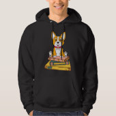 Corgi Reading Hoodie (Voorkant)