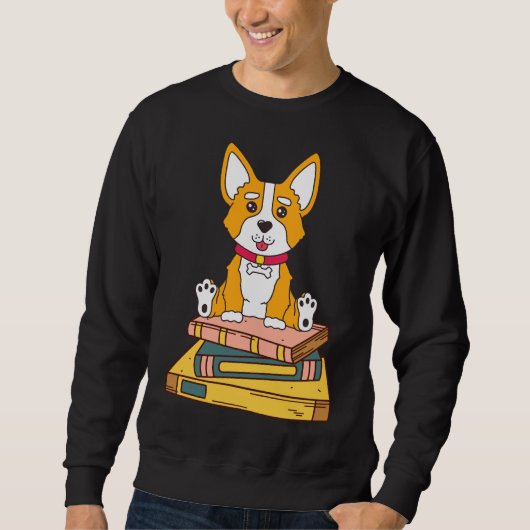 Corgi Reading Trui (Voorkant)