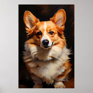 Corgi Realisme Kunstportret Poster