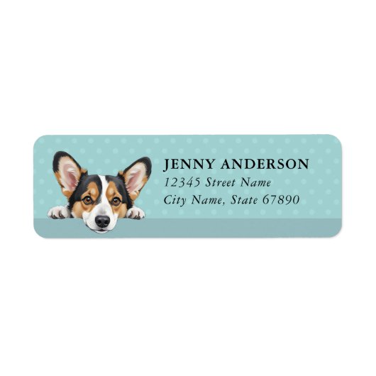 Corgi Retouradreslabels Etiket (Voorkant)