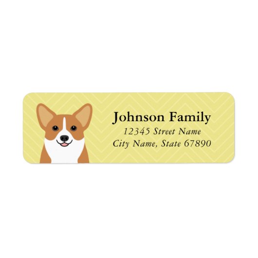 Corgi Retouradreslabels Etiket (Voorkant)