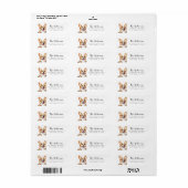 Corgi Retouradreslabels Etiket (Full Sheet)