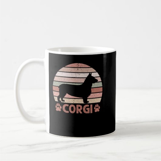 Corgi Retro  Grafisch Koffiemok (Links)