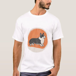 Corgi Retro Silhouet Badge T-shirt