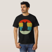 corgi retro  silhouette 70s t-shirt (Voorkant volledig)