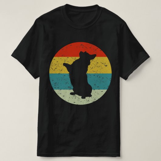 corgi retro silhouette 70s t-shirt (Design voorkant)