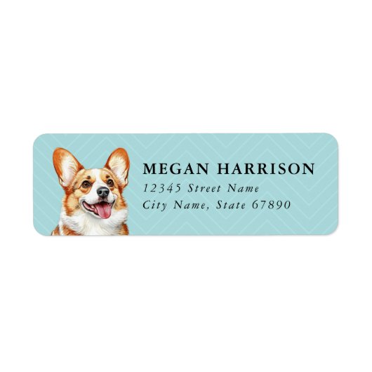 Corgi Return Address Label (Voorkant)
