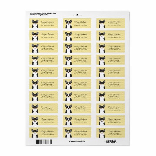 Corgi Return Address Labels (Full Sheet)