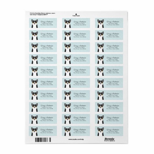 Corgi Return Address Labels (Full Sheet)