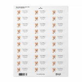 Corgi Return Address Labels (Full Sheet)