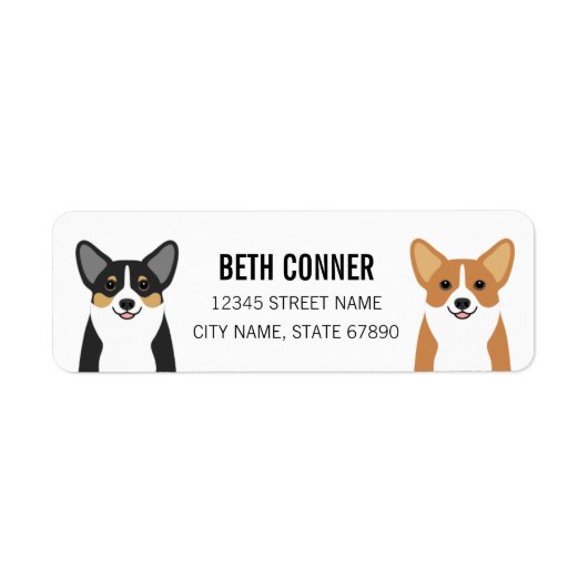 Corgi Return Address Labels (Voorkant)
