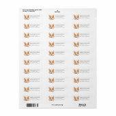 Corgi Return Address Labels (Full Sheet)
