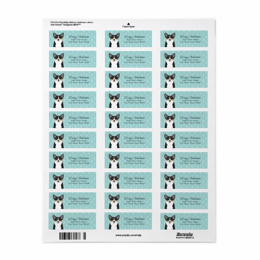 Corgi Return Address Labels (Full Sheet)