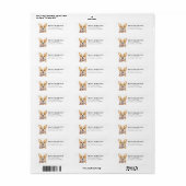 Corgi Return Address Labels (Full Sheet)