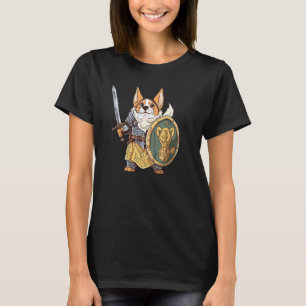 Corgi Ridder Grappige Hond Middeleeuws T-shirt