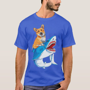 Corgi Riding Shark, Dog Gifts for Hondenliefhebber T-shirt