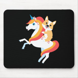 Corgi Riding Unicorn Cute Funny Dog Halloween Cost Muismat