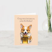 Corgi-rific Cute Funny Birthday Kaart (Voorkant)