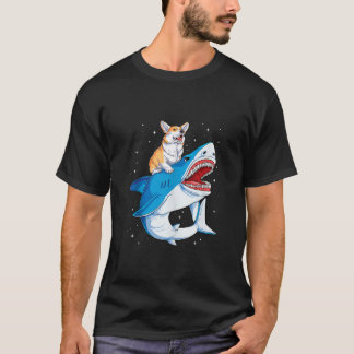 Corgi Rijdt Haifins Verrukkelijke Hond Liefhebber  T-shirt