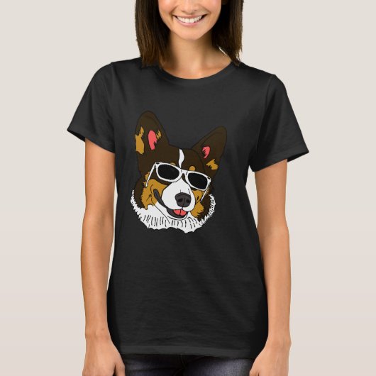 Corgi Rockin Shades T-shirt (Voorkant)