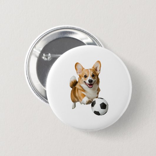Corgi Ronde Button 5,7 Cm (Voorkant /achterkant)
