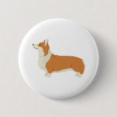 Corgi Ronde Button 5,7 Cm (Voorkant)