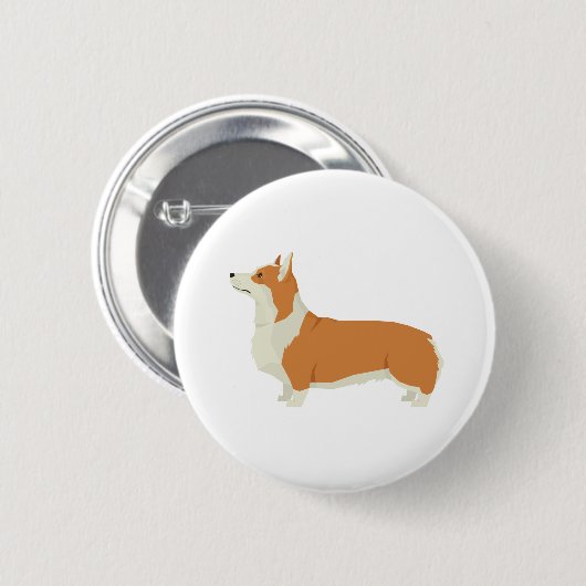 Corgi Ronde Button 5,7 Cm (Voorkant /achterkant)
