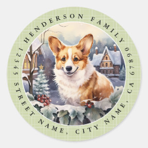 Corgi ronde Stickers