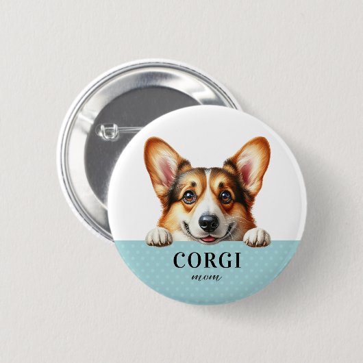 Corgi Round Button Pin (Voorkant /achterkant)