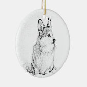 Corgi Round ornament (Rechts)
