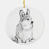 Corgi Round ornament (Achterkant)