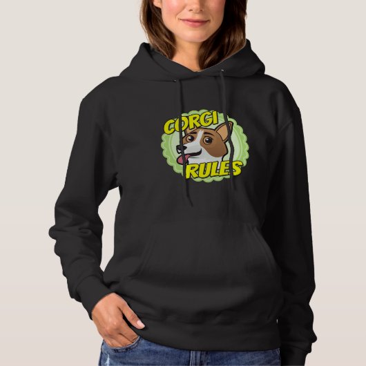 Corgi Rules Hoodie (Voorkant)