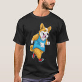 Corgi Runner Running Sports T-shirt (Voorkant)