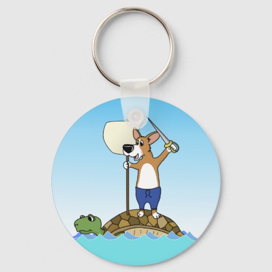 Corgi Sailing Sleutelhanger (Voorkant)